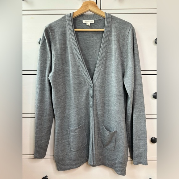 Coldwater Creek Sweaters - Coldwater Creek women’s acrylic cardigan fitted sweater size M 10-12 gray V-neck